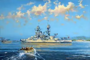 "USS Arizona (BB-39)" - James Flood- 1936 Battleship Art - Picture 1 of 1