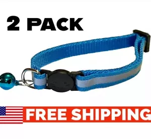 Adjustable Cat Collar With Bell-Reflective Breakaway Nylon Safety Collar - Picture 1 of 7