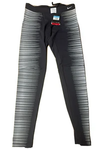 Nike Flash Women's Medium Reflective Running Tights Black Silver 618292-010 NWT - Picture 1 of 8