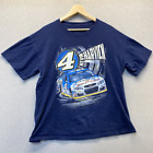Kevin Harvick #4 Busch Bier Nascar All Over Druck marineblaues Shirt Größe Large T-Shirt