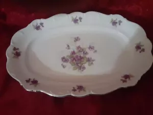 Schumann Bavaria Violette 14" Platter with Platinum Trim - Picture 1 of 5