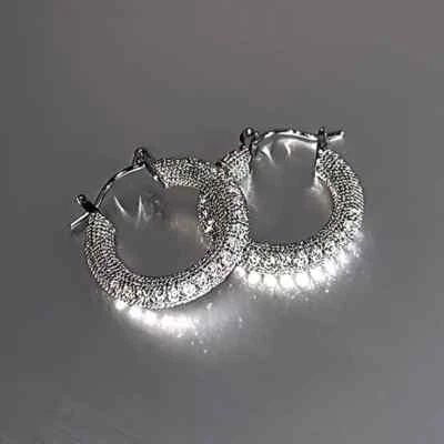 Silver Plated Engraved Round Click Down Lever Earrings Medium Size Reduced!! - Image 1 of 4