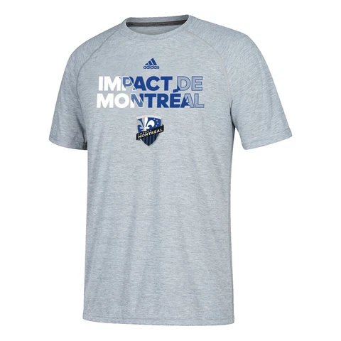 Montreal Impact MLS Adidas Men's Grey "Striker" Team Graphic T-Shirt Cover