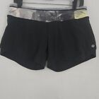 lululemon Run Times Shorts size 6 Black waist band multicolor Athletic Running