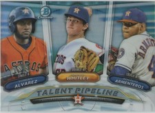 2018 Bowman Chrome Y. Alvarez F. Whitley R. Armenteros Talent Pipeline