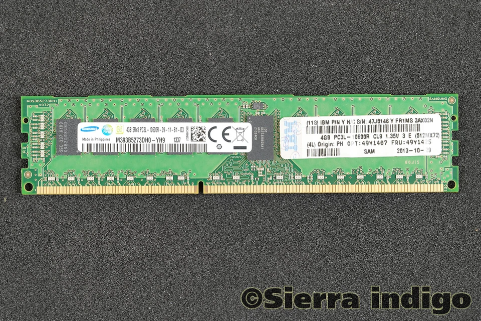 Samsung M393B5273DH0-YH9 PC3L-10600R-09-11-B1-D3 4GB Server Memory RAM - Photo 1/1