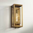 Modern Wall Light Sconce Warm Brass 6 1/4" Fixture Clear Glass For Bedroom Home