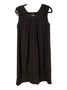 J. Jill Dress Women Small Black 100% Silk Pleated Lined Pull On Vacation Travel - Foto 1 di 6