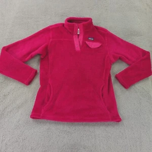 Patagonia Re Tool Snap T Pullover Girls XL Hot Pink Fleece - Picture 1 of 13