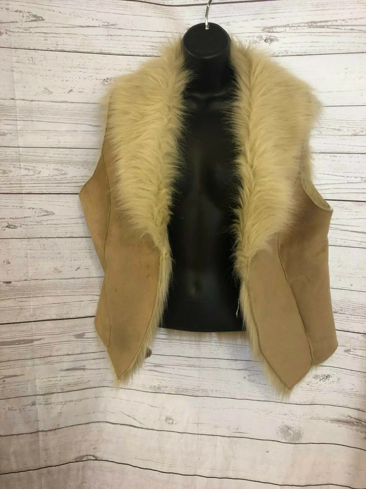 Chaleco Fever para mujer sin mangas ribete de piel sintética talla M mediano Foto 1 de 4