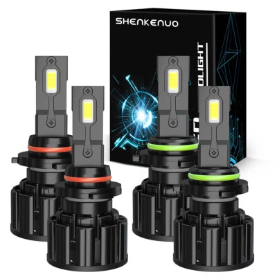 9005 9006 Kit de faros LED Combo Bombillas 6000K para Jeep Grand Cherokee 2005-2010 Foto 1 de 4