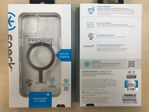 Speck Presidio Perfect-Clear Magsafe Case for iPhone 14 Plus / 15 Plus - Picture 1 of 4