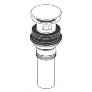 Brizo RP72414BL Pop-Up Drain Assembly with Overflow Hole, Matte Black - Picture 1 of 1