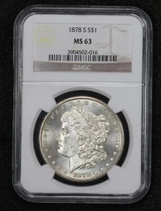 1878-S Morgan Dollar NGC MS 63 41VV - Picture 1 of 4