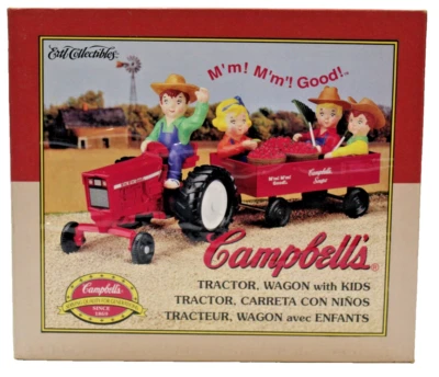 Campbell's Tractor Wagon with Kids ERTL Collectibles 1998 Soup Company Figurines - Image 1 of 4