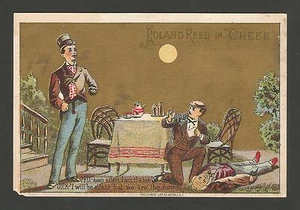 Theater Playbill Card Roland Reed in Frederick Marsden's 'Cheek' - Late 1800's. - Picture 1 of 2