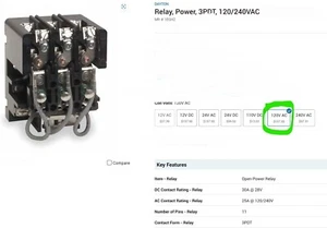 11 Pin Power Relay, 3PDT, 120/240VAC (Amps Resistive 25, Inductive 10) New - Picture 1 of 13