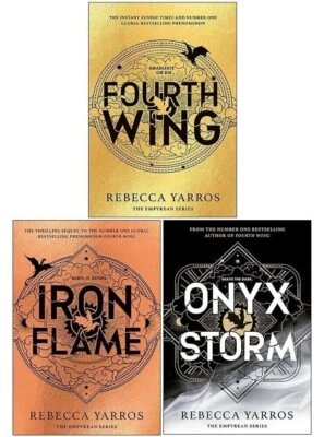 The Empyrean series 3 Books collection set: Fourth Wing & Iron Flame, Onyx HB