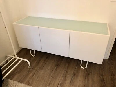 Sideboard weiß mit 3 Fächern (144x42x67cm) - Bild 1 von 2