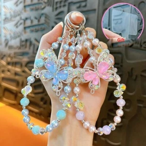 Tassel Bow Wrist Strap Universal Bag Charm New Mobile Phone Lanyard  Gift - Photo 1 sur 11