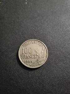 1955 100 Francs Coin French Coin - Picture 1 of 2
