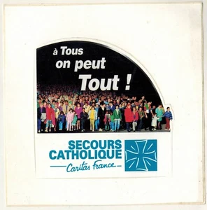 Sticker Autocollant -Secours catholique-A tous on peut tout! - Imagen 1 de 1