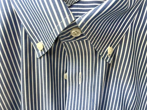 LL Bean Dress Shirt Men’s 16.5/33 Blue Stripe Wrinkle Free Long Sleeve F. Pocket - Picture 1 of 7