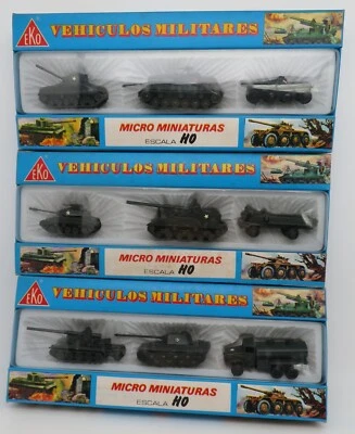 Rari Coffrets Eko Ho 1/87 1/86 Veicoli Militari E Civili 1954/1976 A Scelta - Immagine 1 di 2