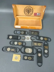 Set Zigarrenschneider in Holzkiste - Solingen Donatus Partagas Victor Sinclair deutsch - Bild 1 von 8
