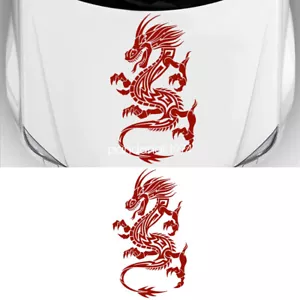 Universal Car Dragon Graphic Cool Decal Car Hood Roof Body Sticker Red - Picture 1 of 6