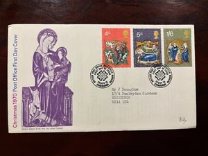 United Kingdom 1970 - Christmas FDC stamps set Edinburgh Philatelic Bureau - Bild 1 von 1