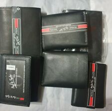 TRIFOLD~mens~PAUL/&/TAYLOR/GENUINE/BLACK/LEATHER/TRIFOLD/WALLET! N/W/TAGS! NICE!