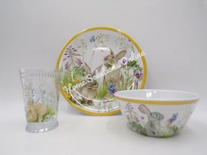 Juego de vajilla de melamina de 3 piezas Williams Sonoma Floral Meadow para niños #9989 - Imagen 1 de 7