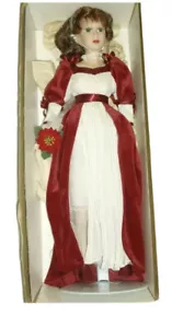 NAVIDAD ALREDEDOR DEL MUNDO “CHRISTINE NOEL” 2001 CAJA MUÑECA PORCELANA CERTIFICADO DE AUTENTICIDAD SOPORTE - Imagen 1 de 9