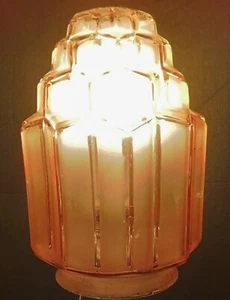 ART DECO ERA AMBER GLASS CEILING SHADE-LOOK ! - Picture 1 of 5