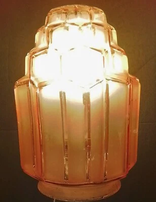 ART DECO ERA VIDRO ÂMBAR SOMBRA DE TETO-LOOK! - Imagem 1 de 4