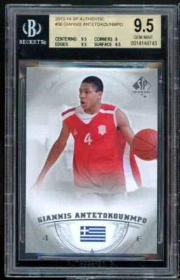 Giannis Antetokounmpo Rookie 2013-14 SP Authentic #36 BGS 9.5 (9.5 9 9.5 9.5) - Image 1 of 2