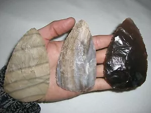 Faustkeil aus Achat Steinzeit Nachbau Biface Bifacial Stone Age Made - Picture 1 of 1