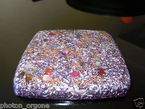 4 Orgone Coaster 23k Gold Water Food Fruit Charging Disc Mat Jade Shungite Onyx - Picture 1 of 8