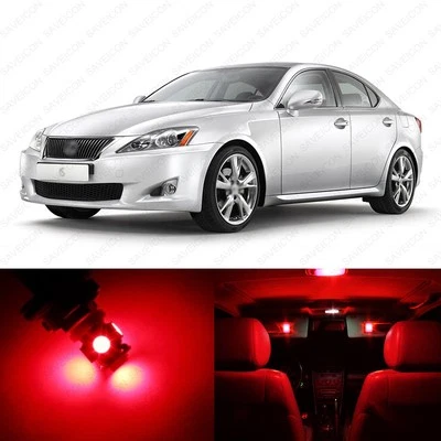 Paquete de 16 luces interiores LED rojas para Lexus IS250 IS350 ISF 2006-2013 + HERRAMIENTA Foto 1 de 4