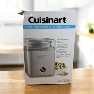 Cuisinart ICE-30BCP1 Ice Cream Maker and Frozen Yogurt Machine 2-Qt Silver New!! - Picture 1 of 8