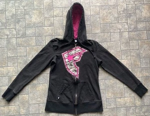 Famous Stars And Straps Damen Hoodie Größe Small durchgehender Reißverschluss Zebra Logo Y2K - Bild 1 von 20