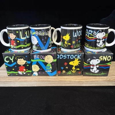 Vintage 1994 Snoopy Charlie Brown Lucy Woodstock Coffee Mug Peanuts Accents - Image 1 of 4