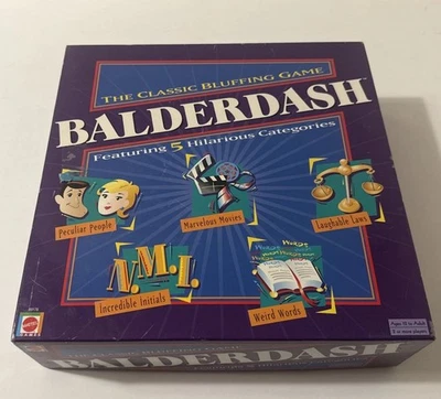 Juego de fiesta Balderdash vintage de Mattel - Edición 2003 - ¡Completo! Foto 1 de 4