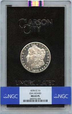 1878-CC Morgan Dollar GSA HOARD S$1 NGC MS63PL - Image 1 of 2