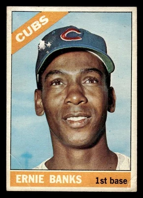 1966 Topps No110 Эрни Бэнкс — низкокачественная *TedsCardShack* - Изображение 1 из 2