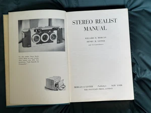 Stereo Realist Manual, by W D Morgan & H M Lester, Hardback Book, 1954, 1st Ed - Picture 1 of 6