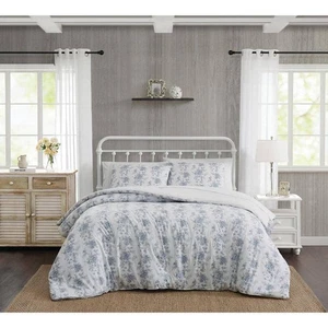 THE FARMHOUSE BY RACHEL ASHWELL The Farmhouse British Rose Comforter Set Cotton - Picture 1 of 5