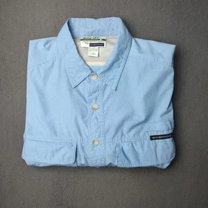 ExOfficio Buzz Off Shirt Mens Large Blue Insect Shield Outdoor Fishing Hiking - Picture 1 of 12