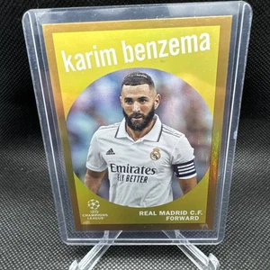 2023 KARIM BENZEMA 16/50 TOPPS UEFA CHAMPIONS LEAGUE YELLOW - Picture 1 of 6